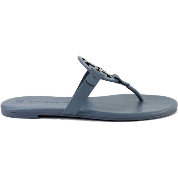 Tory Burch Miller Soft Women's Leather Memory Foam Slide Thong Sandals 10 - Picture 3 of 8